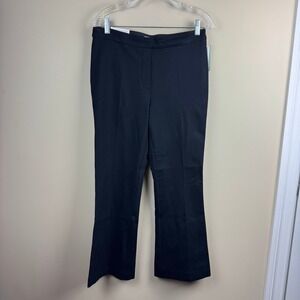 H&M Black High Waisted Bootcut Ankle Length Trousers Size Medium NWT